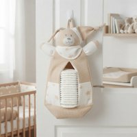 BW-112-3006T: Baby Teddy Nappy/Diaper Storage Bag - Taupe